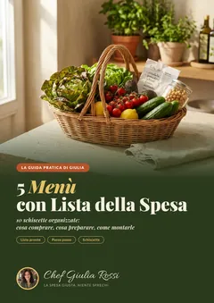 Copertina di 5 Menù con Lista della Spesa