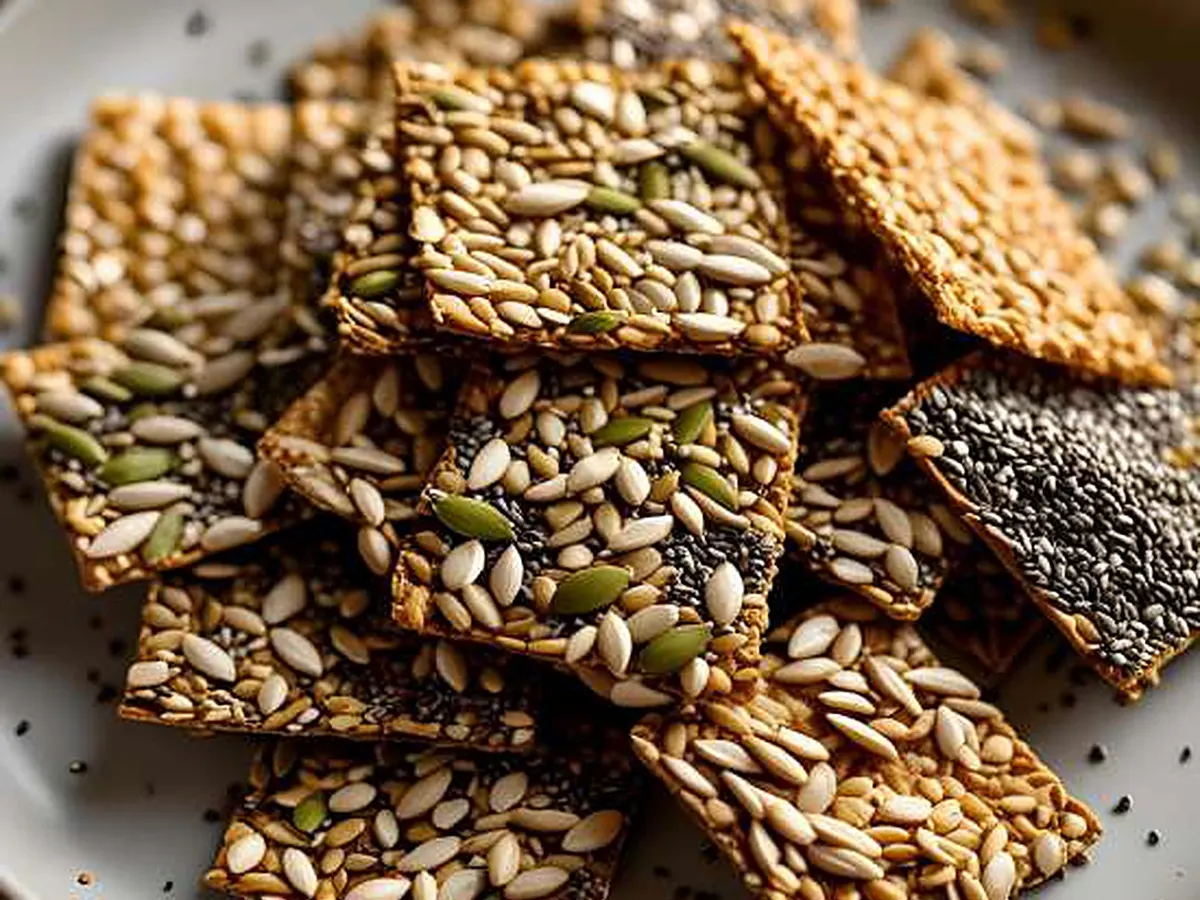Crackers croccanti ai semi, senza glutine